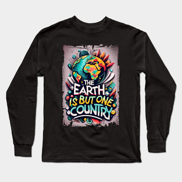 The earth is but one country and mankind its citizens Long Sleeve T-Shirt by irfankokabi